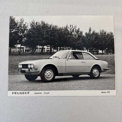 1973 Peugeot 504 Coupe Factory Press Photo Photograph Vintage