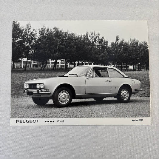 1973 Peugeot 504 Coupe Factory Press Photo Photograph Vintage