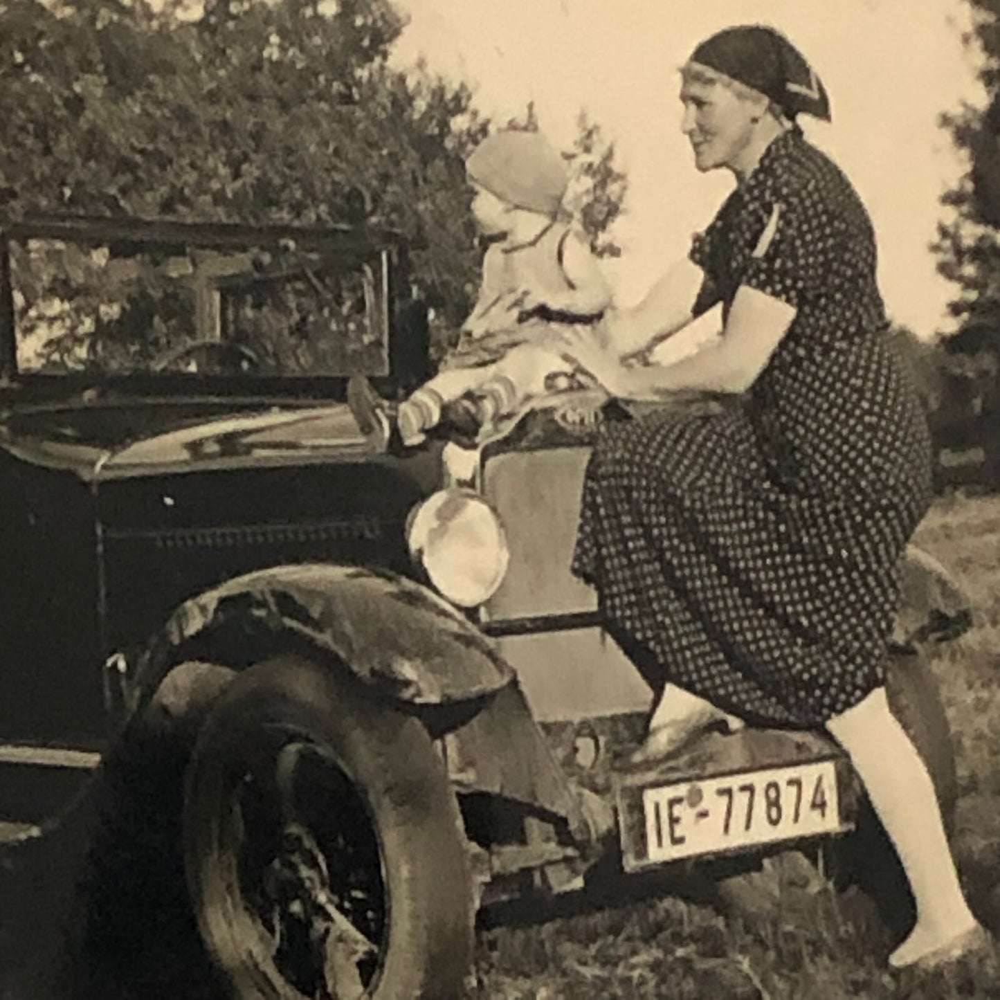 Vintage Photo Photograph Opel Car Automobile People Baby Lot of 3 - Tag AL22SM2