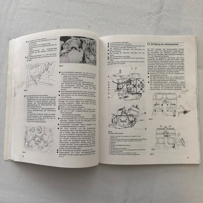 1980 Yamaha RD250LC RD350LC Motorcycle Bike Repair Manual Book GERMAN
