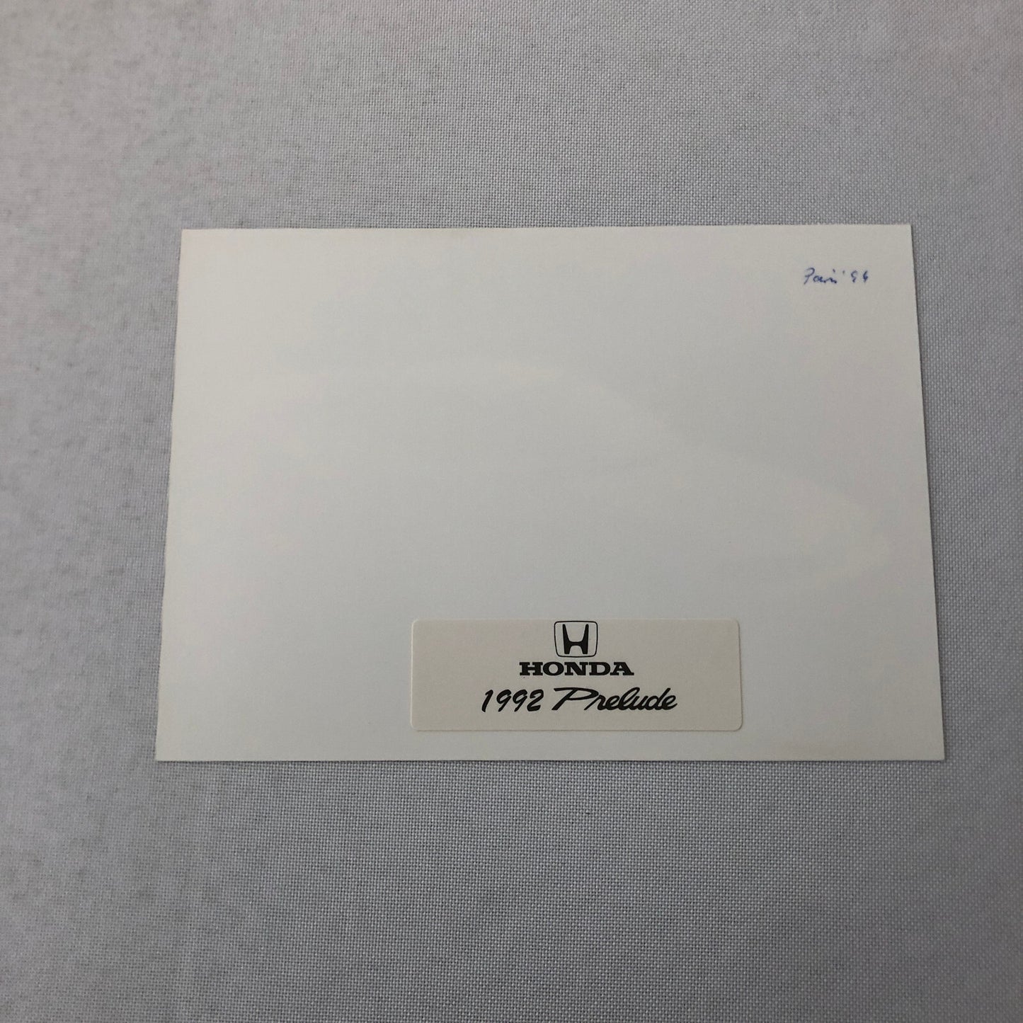 1992 Honda Prelude Car Factory Press Photo Photograph Print