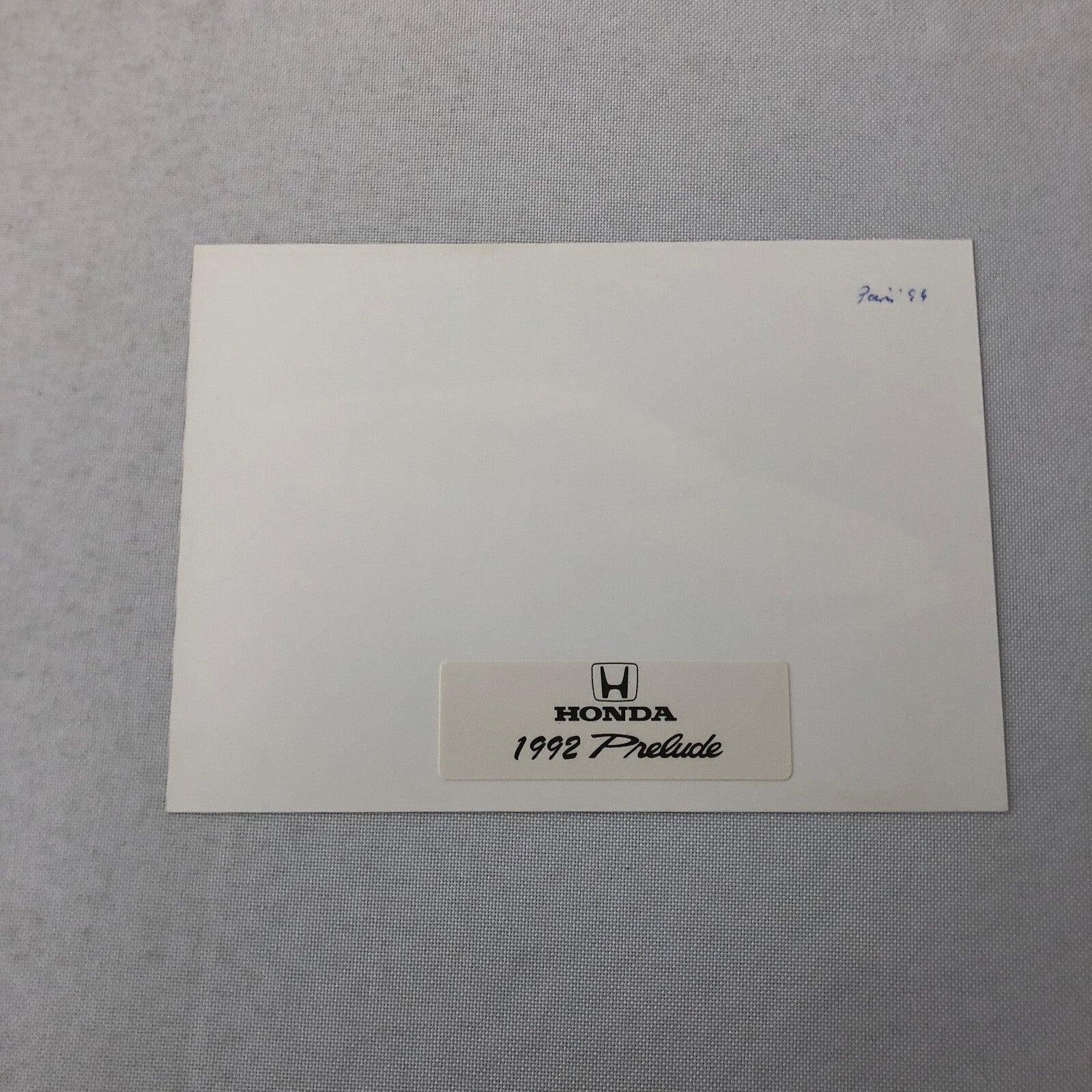 1992 Honda Prelude Car Factory Press Photo Photograph Print