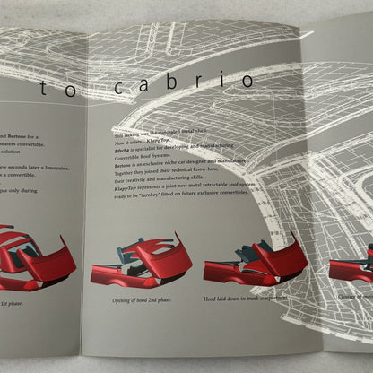 Bertone Klapp Top Folding Convertible Top Sales Brochure BMW 3 Series