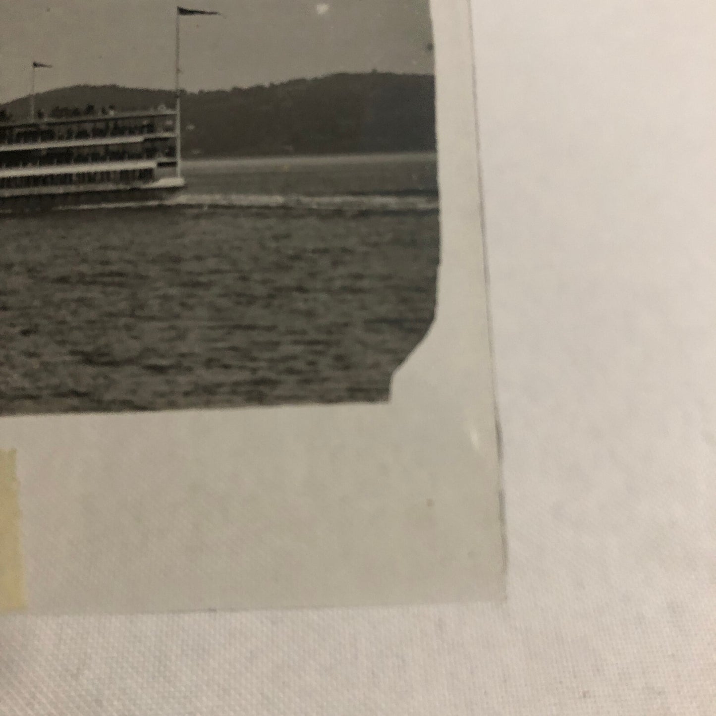 Antique Glass Plate Lantern Slide Photo Boat Ship Washington Irving Steamer