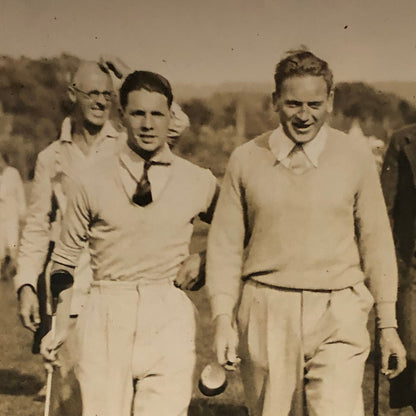 Press Photo Photograph Golf Golfer Tournament Percy Alliss Bert Hodson Bramley