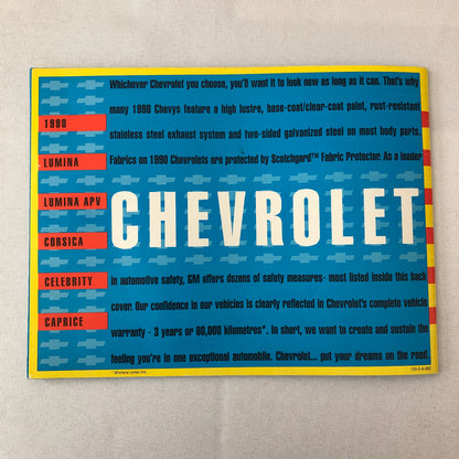 1990 Chevrolet Sales Brochure Lumina APV Van Corsica Celebrity Wagon Caprice +