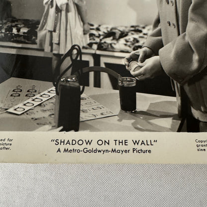 Vintage Movie Film Press Photo Photograph Print Shadow on the Wall 1950