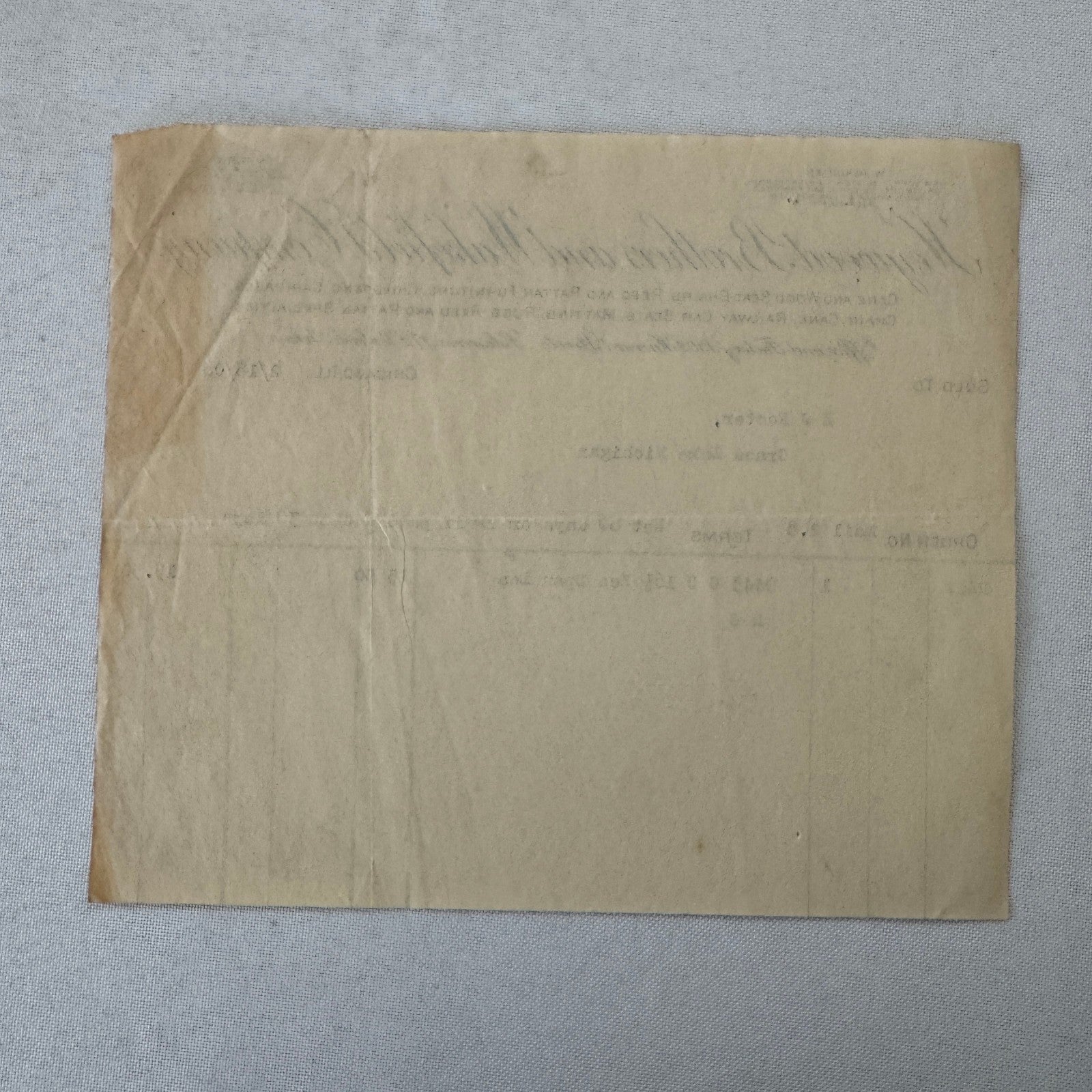 Heywood Brothers and Wakefield Receipt Invoice Document Letterhead 1908 Chicago
