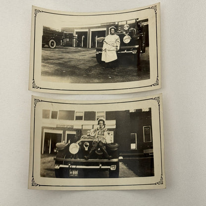 Vintage Fire Truck Photo Lot Child with Fire Aparatus Old Orchard Beach Maine