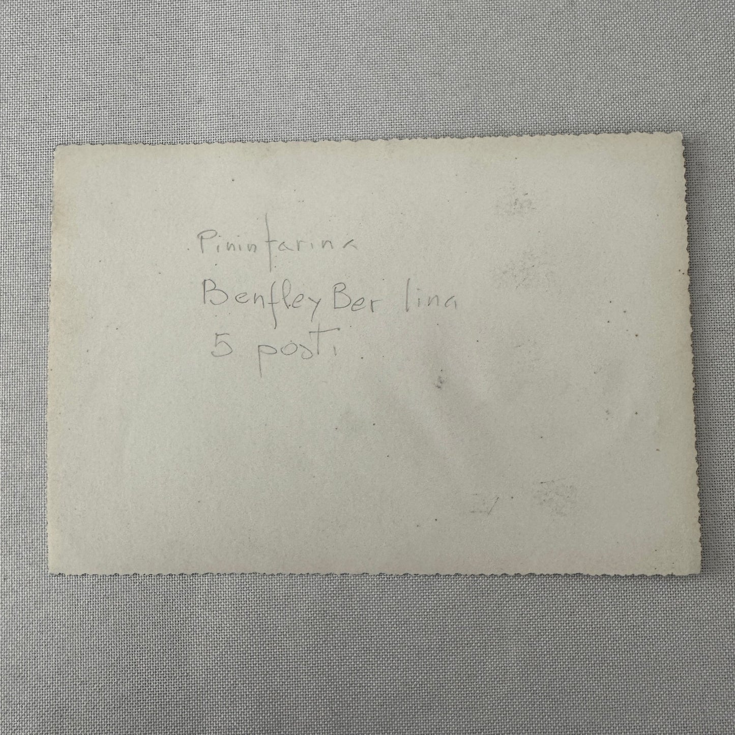 Pininfarina Bentley Berlina Coachbuilder Car Photo Photograph Print Vintage