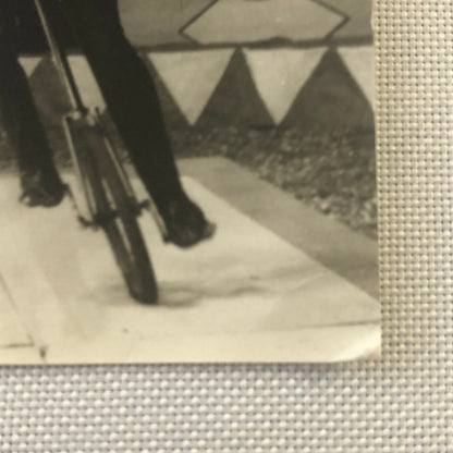 Circus Performer Balancing Act Balancing Woman on Unicycle Photo Photograph