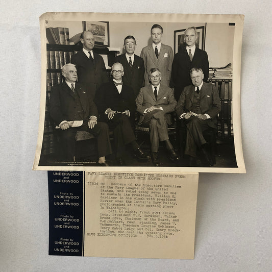 Press Photo Photograph Navy League Against President Herbert Hoover 1931