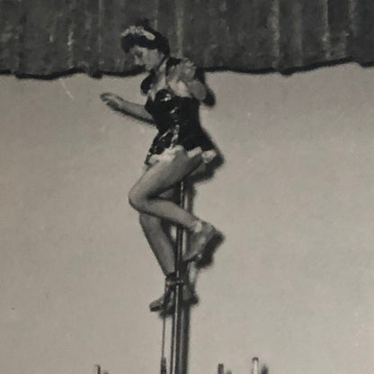 Circus Performer Acrobat Unicycle Balancing Act Photo Photograph Vintage Jamino