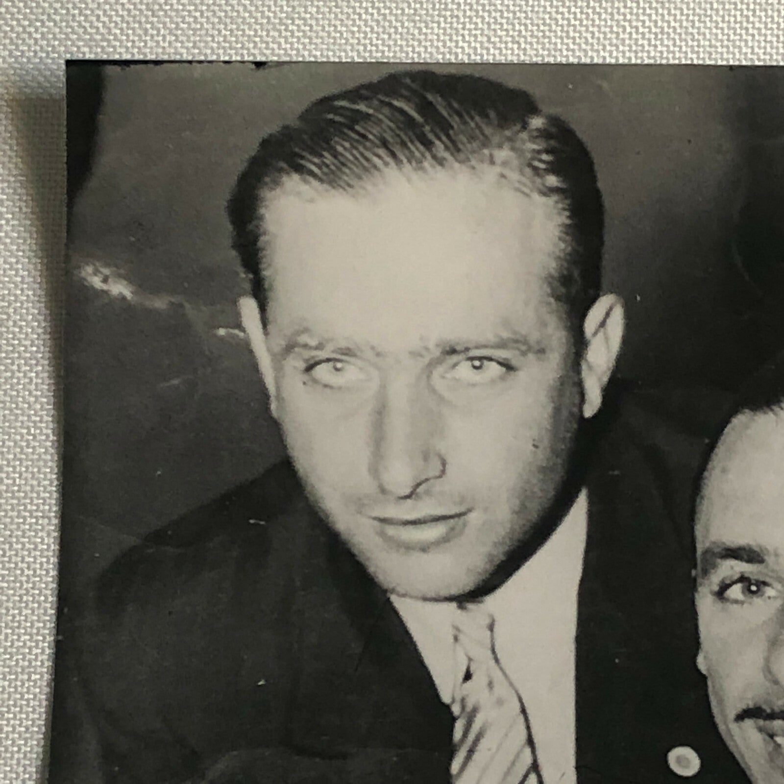 Juan Manuel Fangio with Oscar Alfredo Galvez Racing Driver Photo Photograph 1942