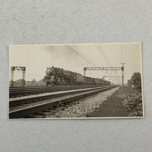 Vintage Train Locomotive Photo Photograph Railway Rail