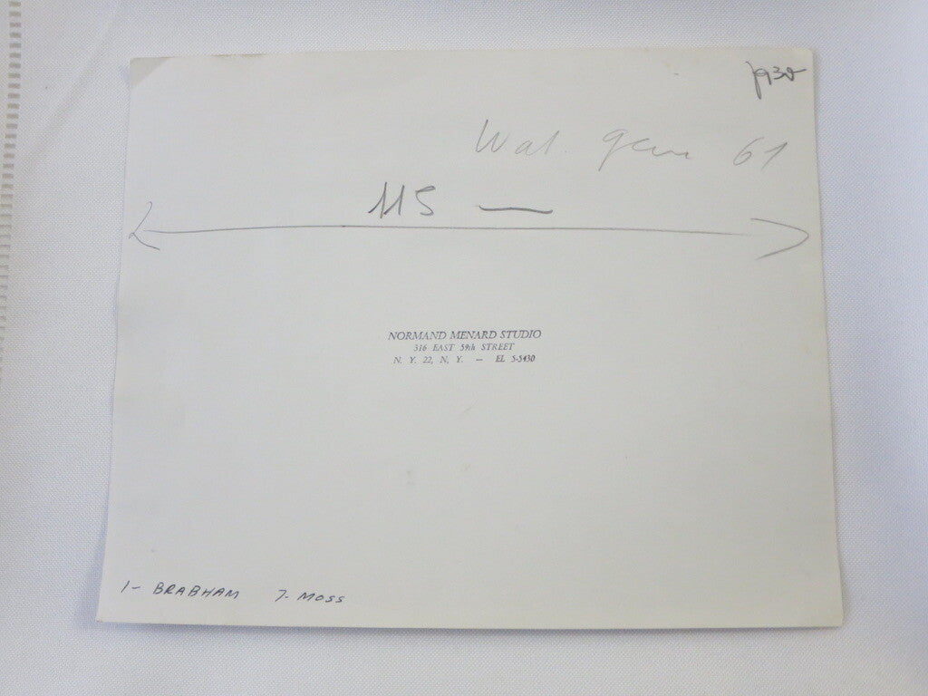 Vintage 1960s Grand Prix Racing Photo Photograph Stirling Moss Jack Brabham 