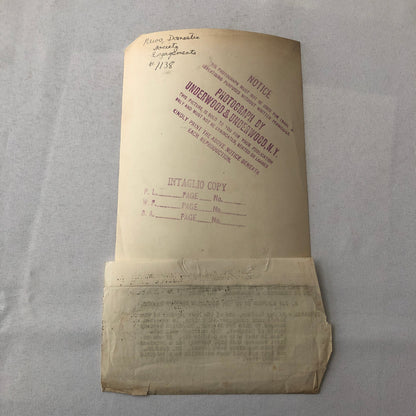 Press Photo Photograph Society Girl Engagement to Newspaper Columnist 1925 NY