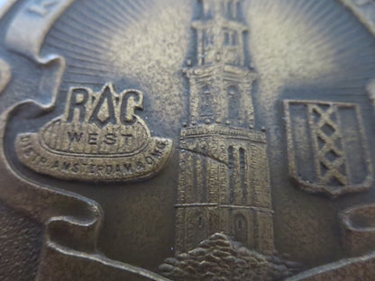 1957 Regionale Automobielsport Club West Kris Kras Rit Car Club Rally Badge 