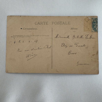 Vintage Zeppelin Airship Dirigible Postcard Post Card French Le Lebaudy 1907