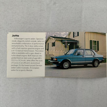 Volkswagen Sales Brochure Catalog VW Rabbit Scirocco Vanagon Pickup 1982 1983