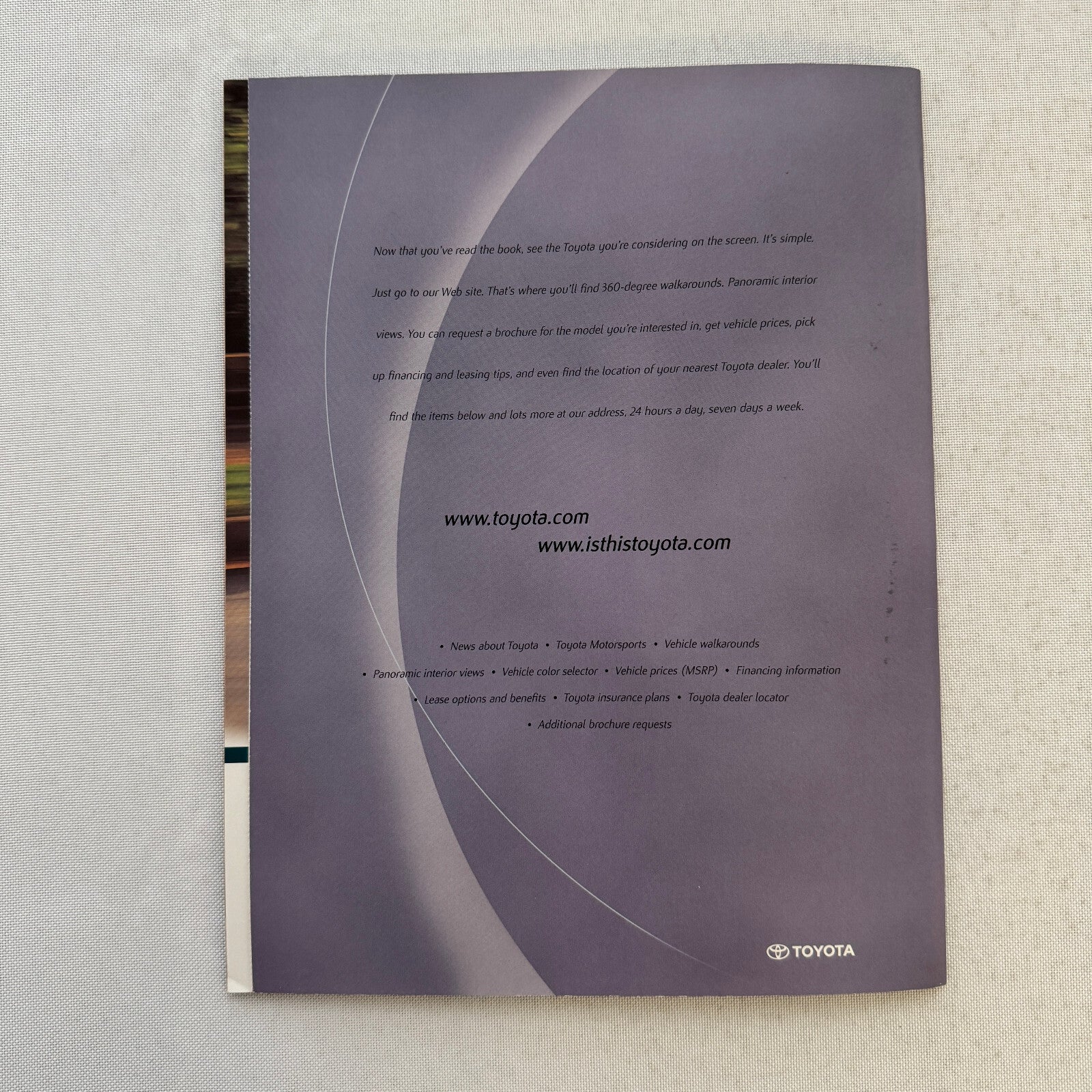 2001 Toyota Sales Brochure Catalog Tacoma Pickup Echo Celica MR2 Rav4 4Runner +