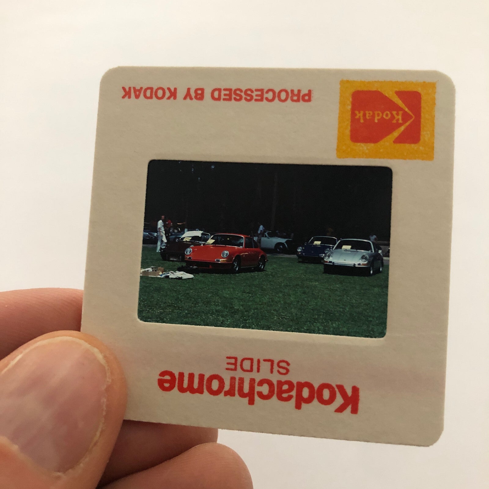Porsche 911 Car Show 35mm Photo Slide Vintage 1981