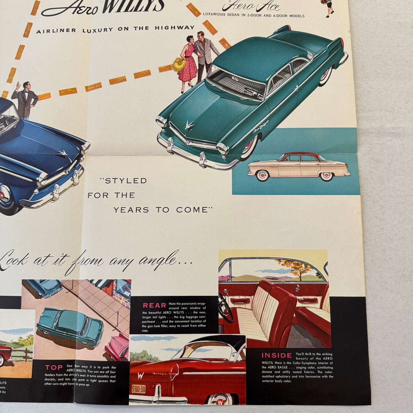 1954 Aero willys Car Sales Brochure Catalog Advertising Lark Eagle Ace