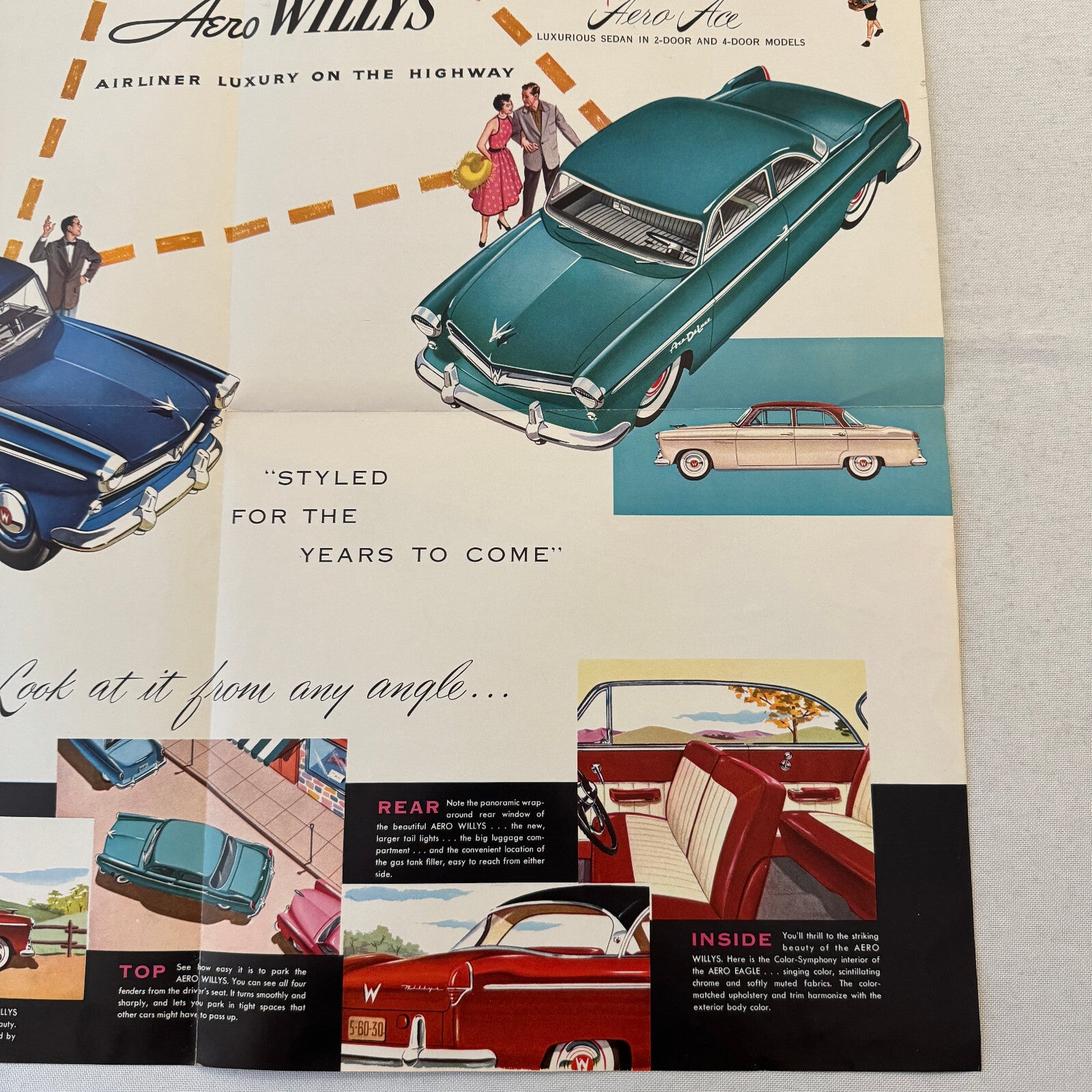 1954 Aero willys Car Sales Brochure Catalog Advertising Lark Eagle Ace