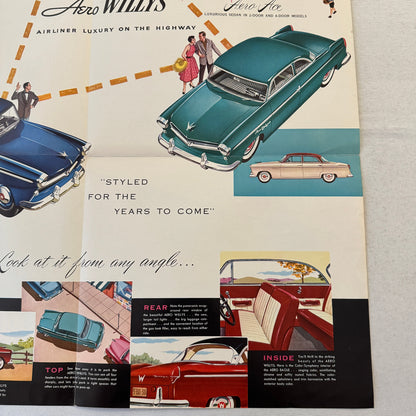 1954 Aero willys Car Sales Brochure Catalog Advertising Lark Eagle Ace