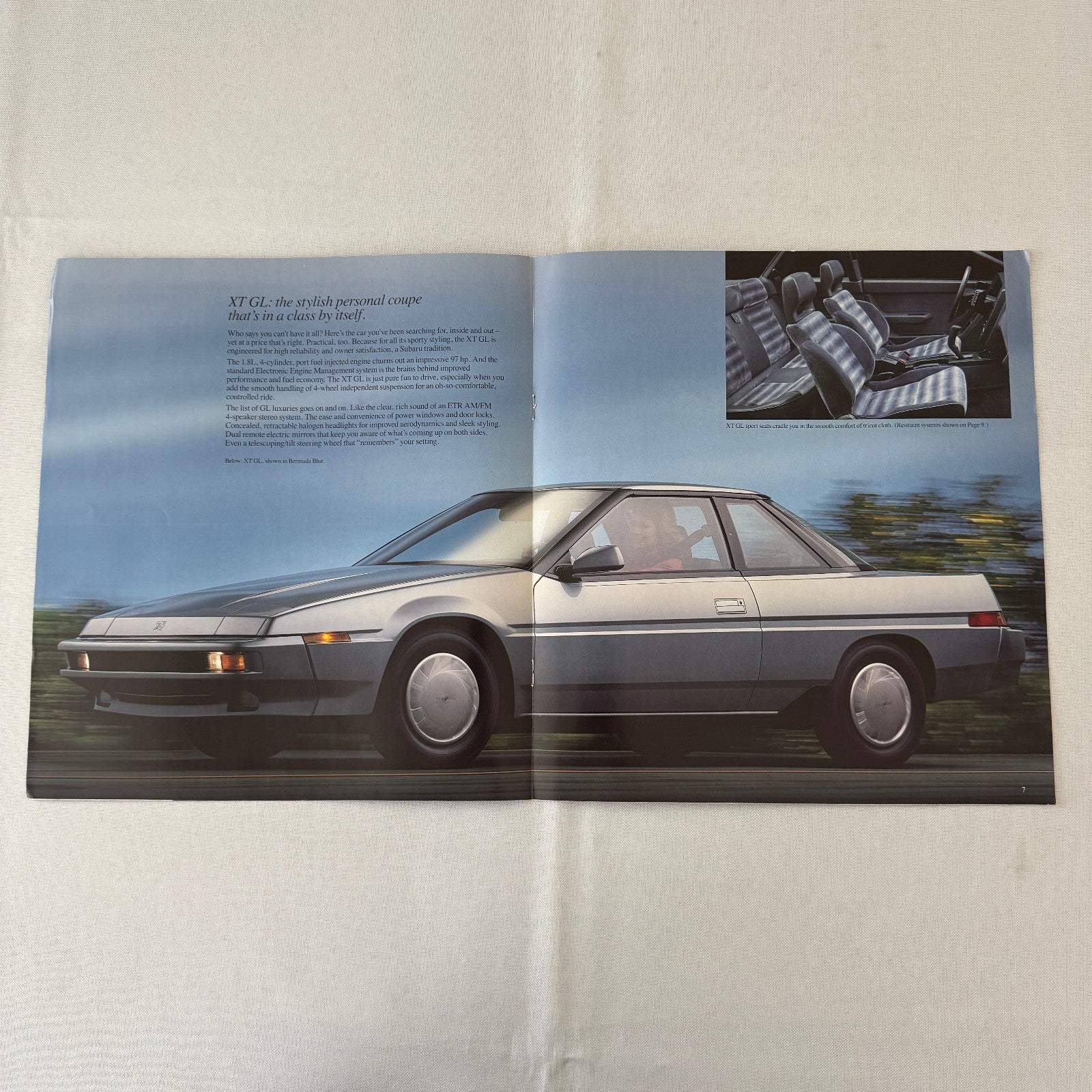 1991 Subaru XT Series Car Sales Brochure Catalog Vintage Advertising Coupe