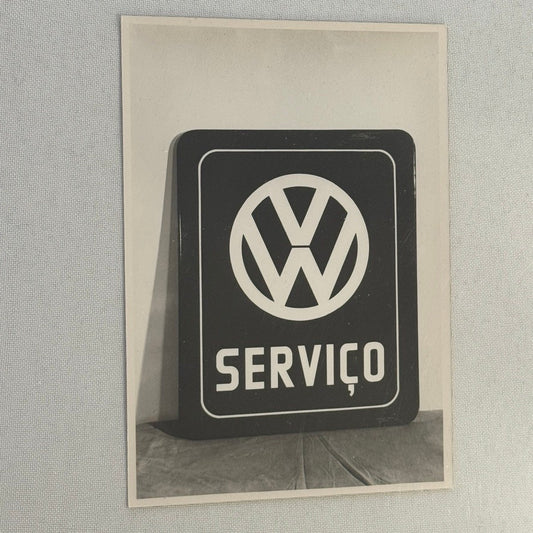 Vintage Volkswagen VW Service Sign Photo Photograph Print Servico
