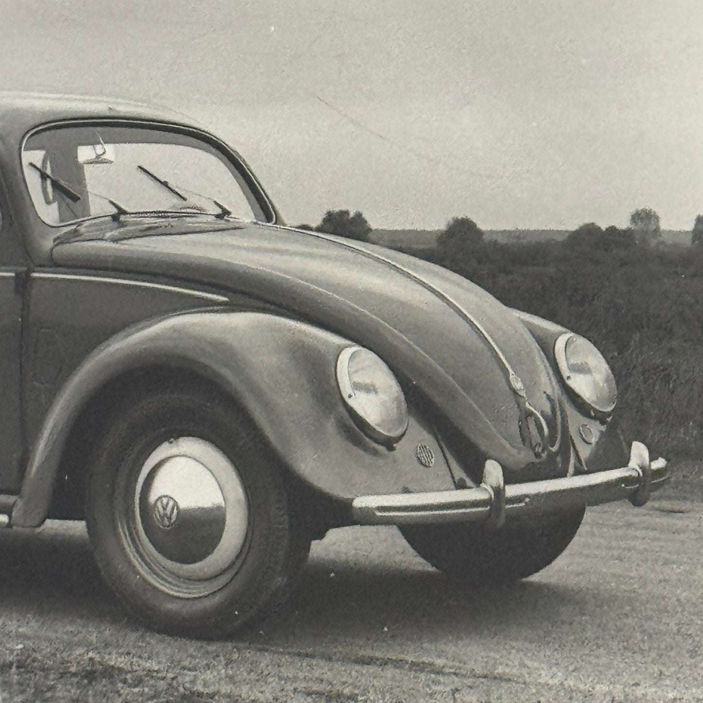 Vintage Volkswagen Beetle Coupe VW Automobile Photo Photograph Print