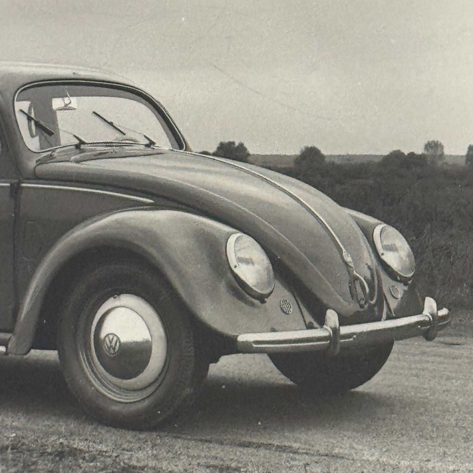 Vintage Volkswagen Beetle Coupe VW Automobile Photo Photograph Print