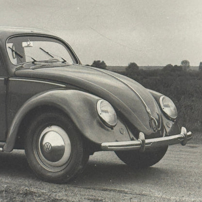 Vintage Volkswagen Beetle Coupe VW Automobile Photo Photograph Print