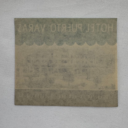 Vintage Travel Luggage Label Hotel Puerto Varas Chile Chilean