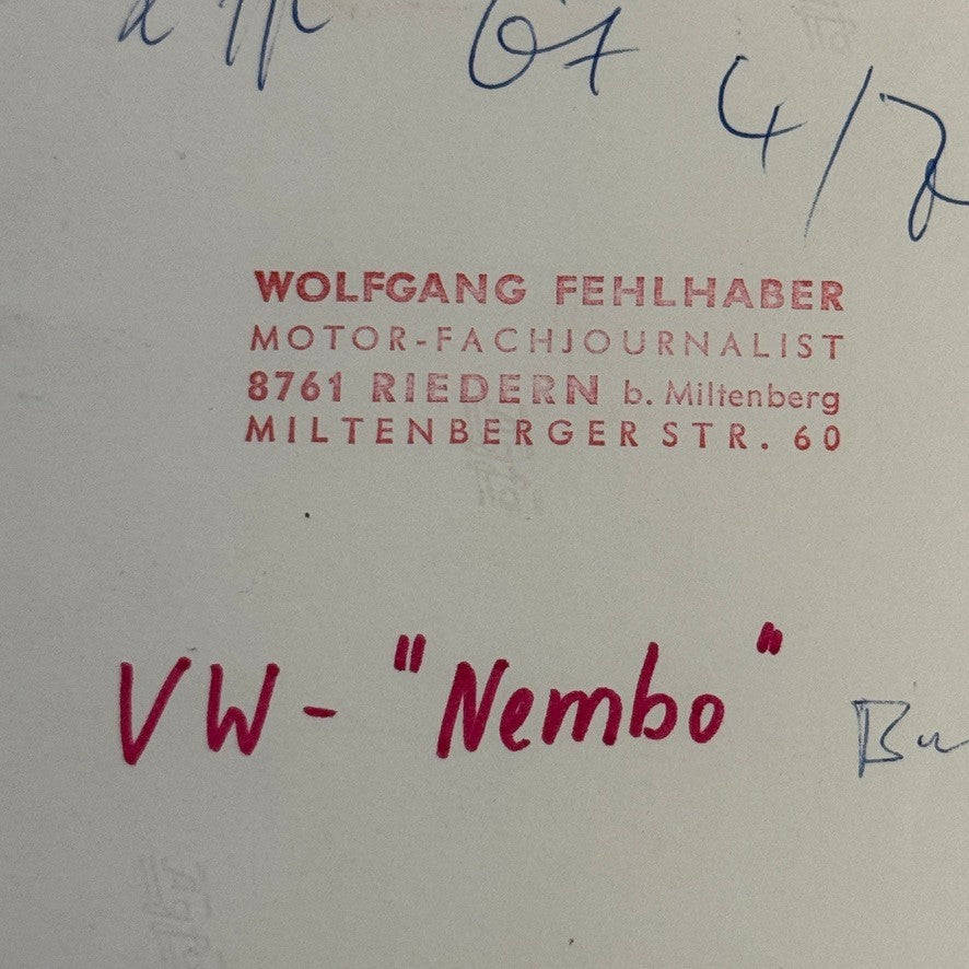 Burgert Nembo VW Beetle Kit Car Photo Photograph Volkswagen Vintage