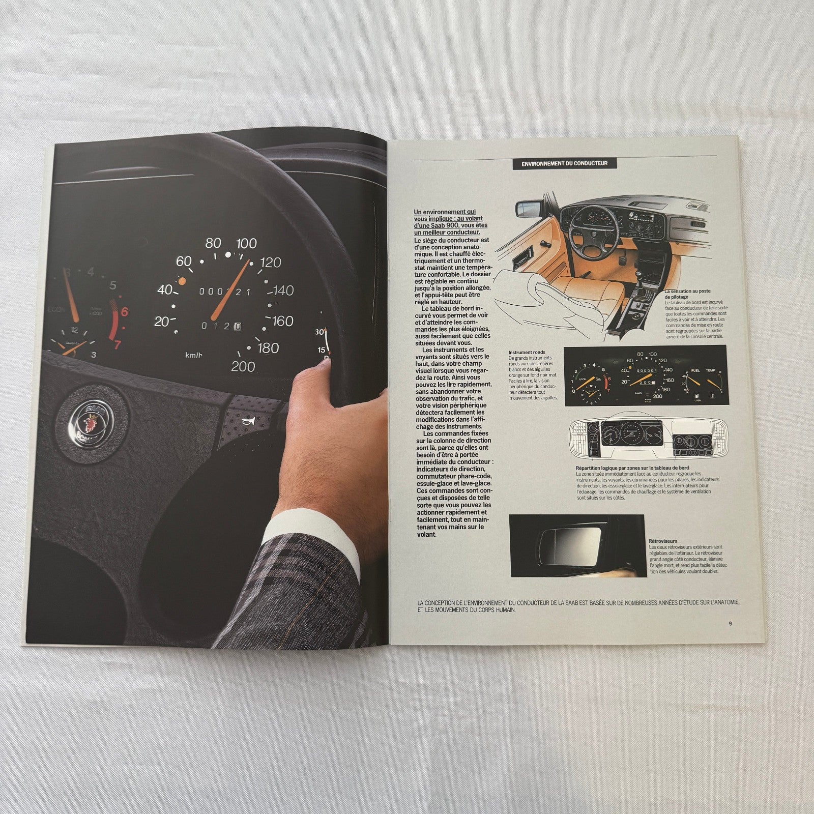 1987 Saab 900i Car Sales Brochure Catalog Vintage Saab 900 FRENCH European