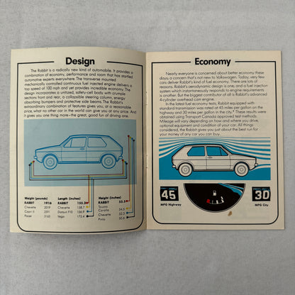 Volkswagen VW Rabbit Car Sales Brochure Catalog Canadian 1977 Campmobile Bus