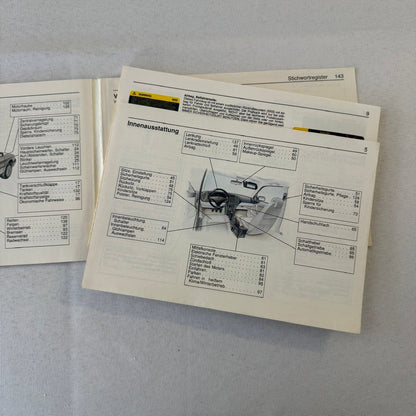 1995 Saab 900 Car Owners Manual Pouch GERMAN Text