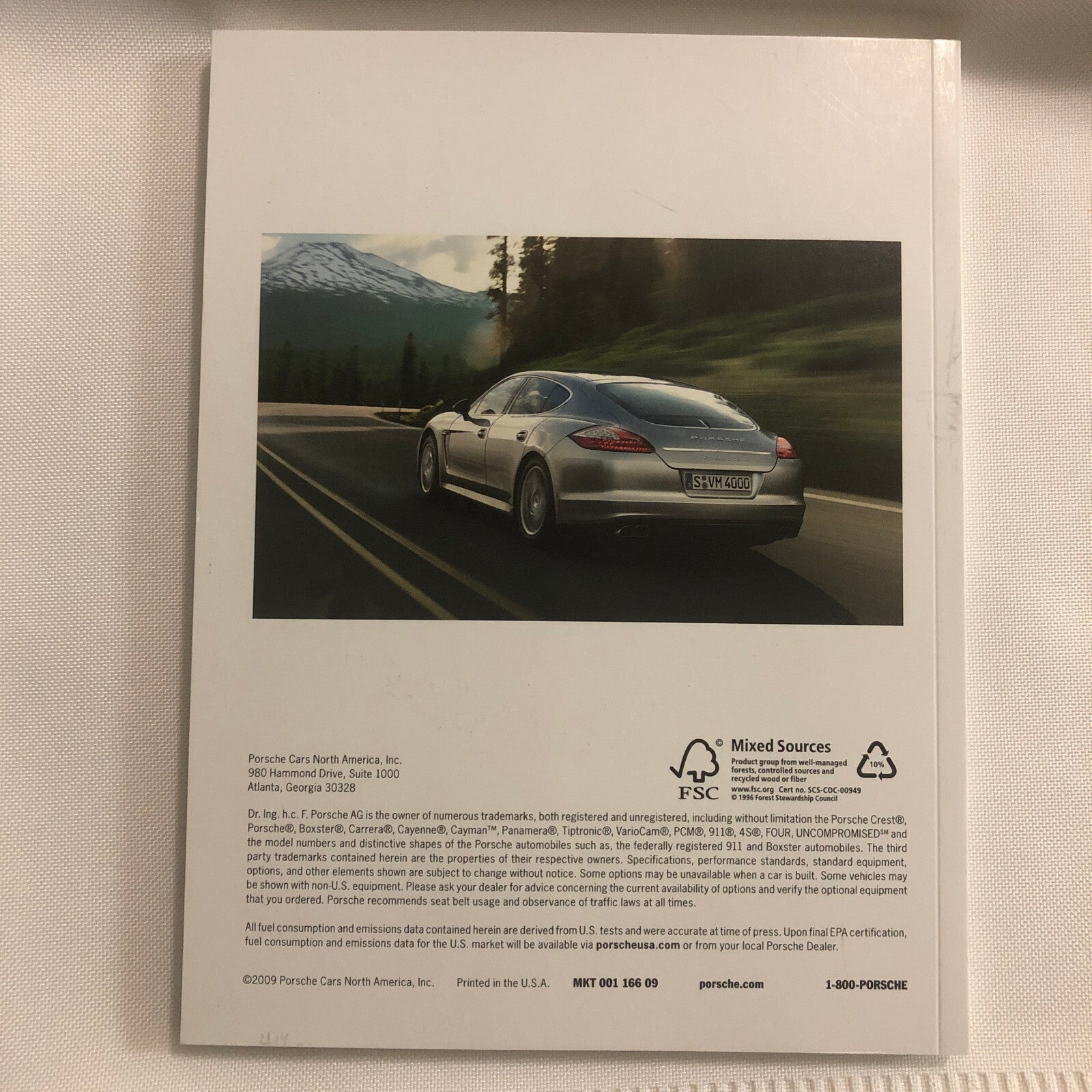 Porsche Panamera Sales Brochure Catalog 2009 2010
