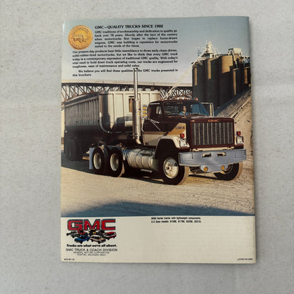 GMC Brigadier Truck Sales Brochure Catalog Advertising Vintage 8000 9500