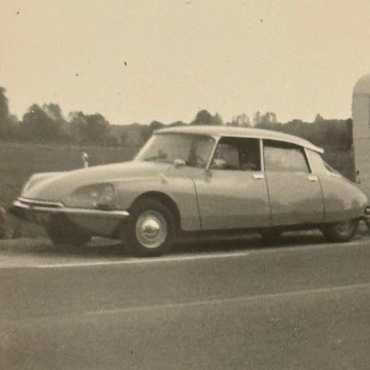 Citroen Car Automobile Towing Camper Trailer Caravan Photo Photograph Print