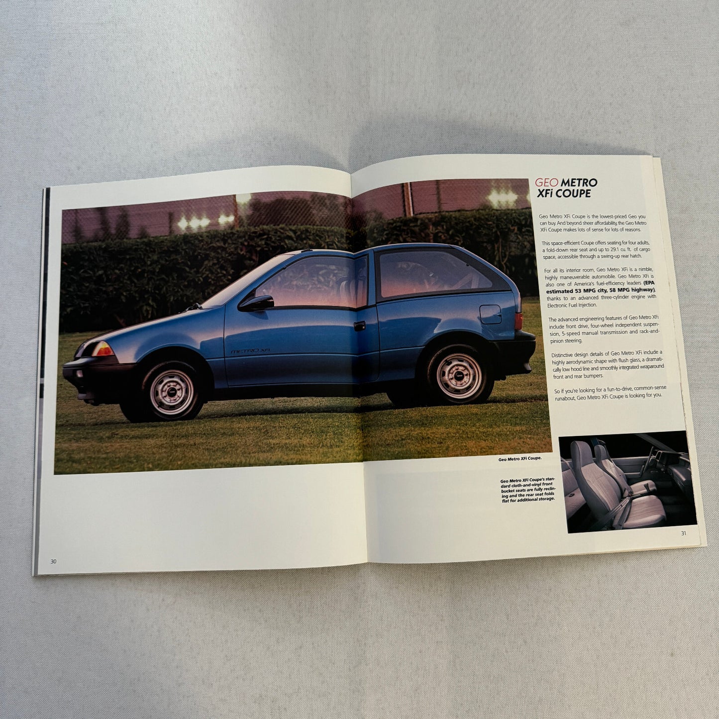 1990 Geo Car Sales Brochure Catalog Geo Metro Prizm Storm Tracker