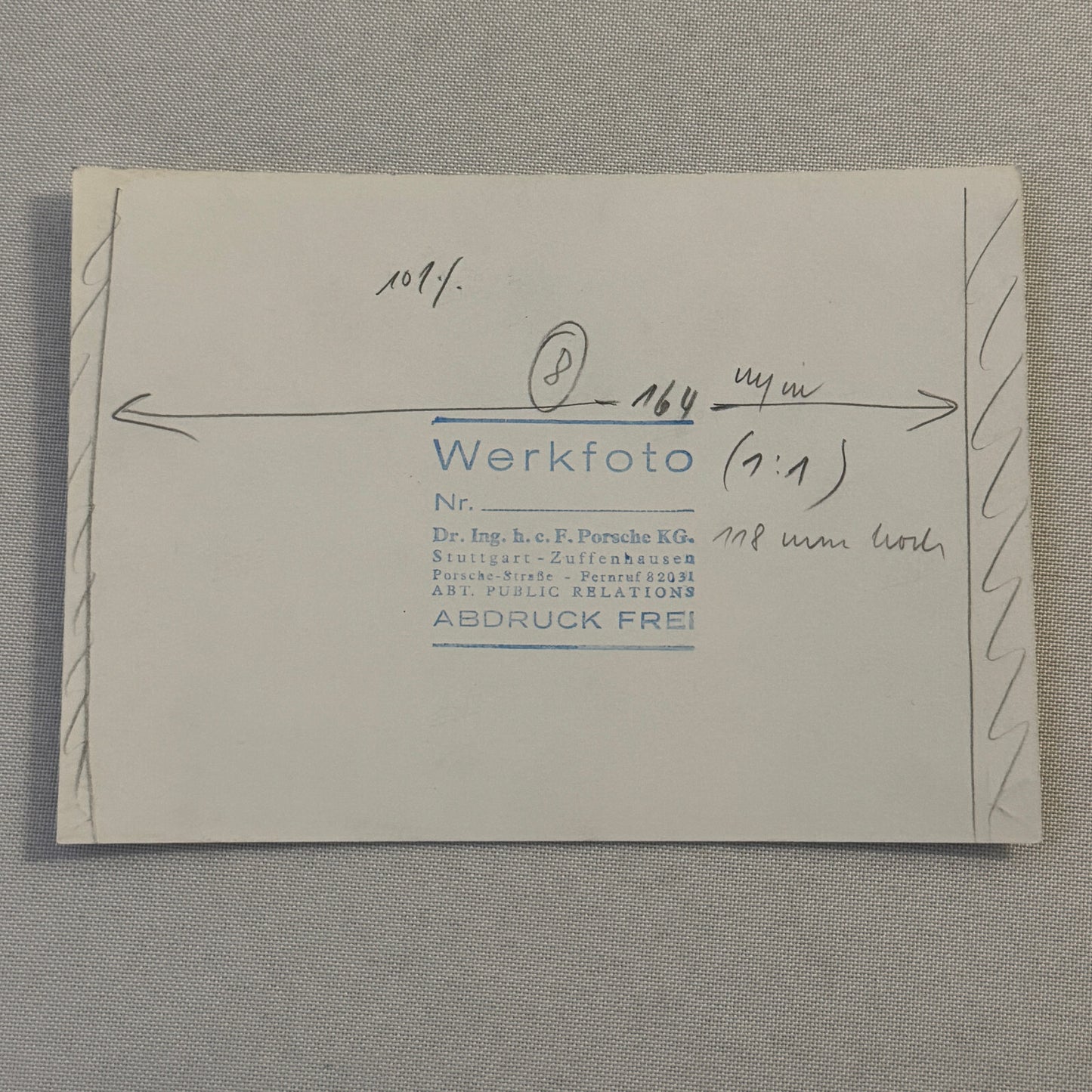 Porsche FLA Long Life Car Concept Prototype Factory Werkfoto Photo Photograph