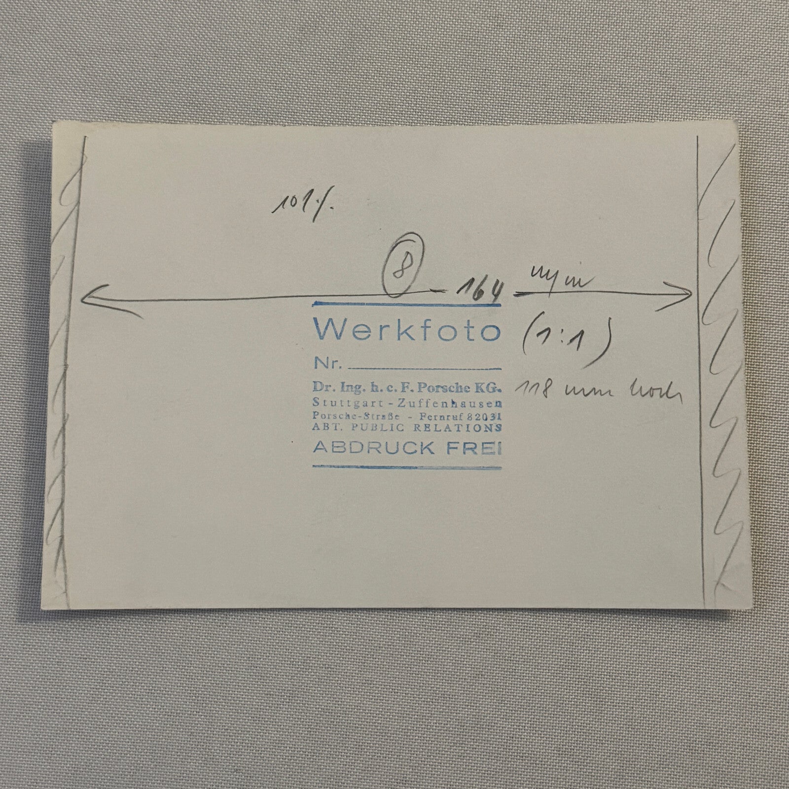 Porsche FLA Long Life Car Concept Prototype Factory Werkfoto Photo Photograph