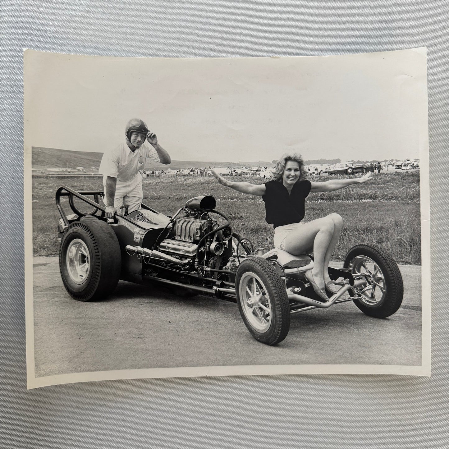 Vintage Drag Racing Photo Photograph Dragster Hot Rod Driver