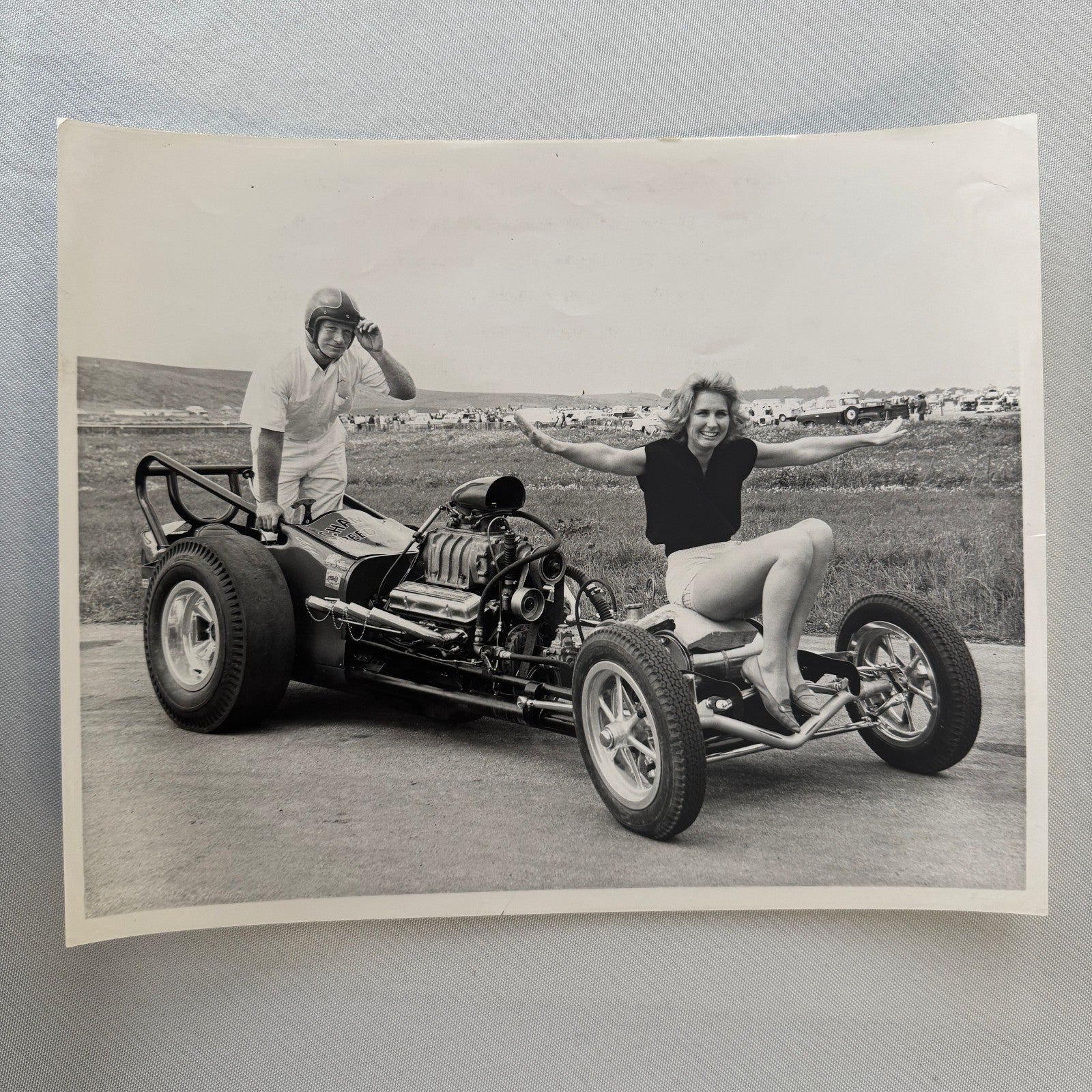 Vintage Drag Racing Photo Photograph Dragster Hot Rod Driver