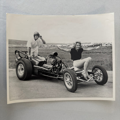 Vintage Drag Racing Photo Photograph Dragster Hot Rod Driver