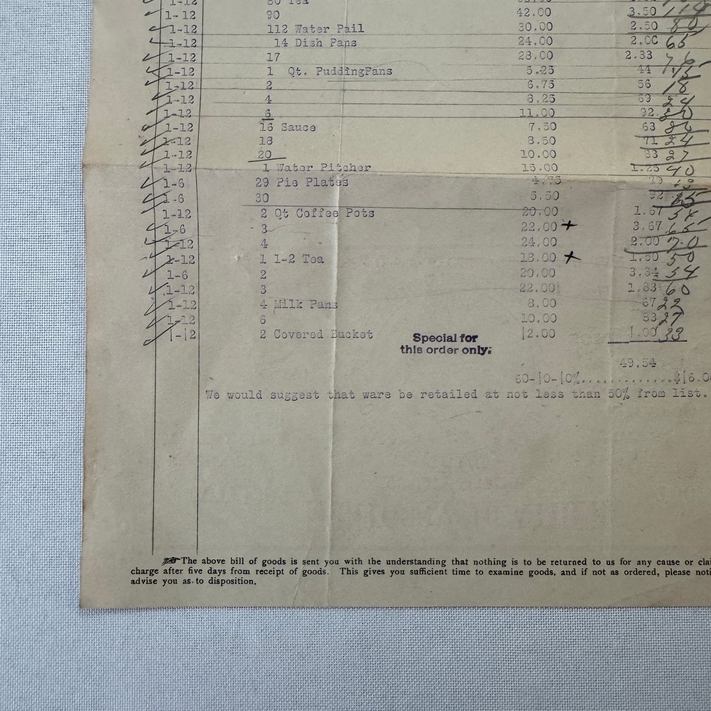 McIntosh Hardware Corporation Cleveland 1908 Receipt Invoice Document Antique