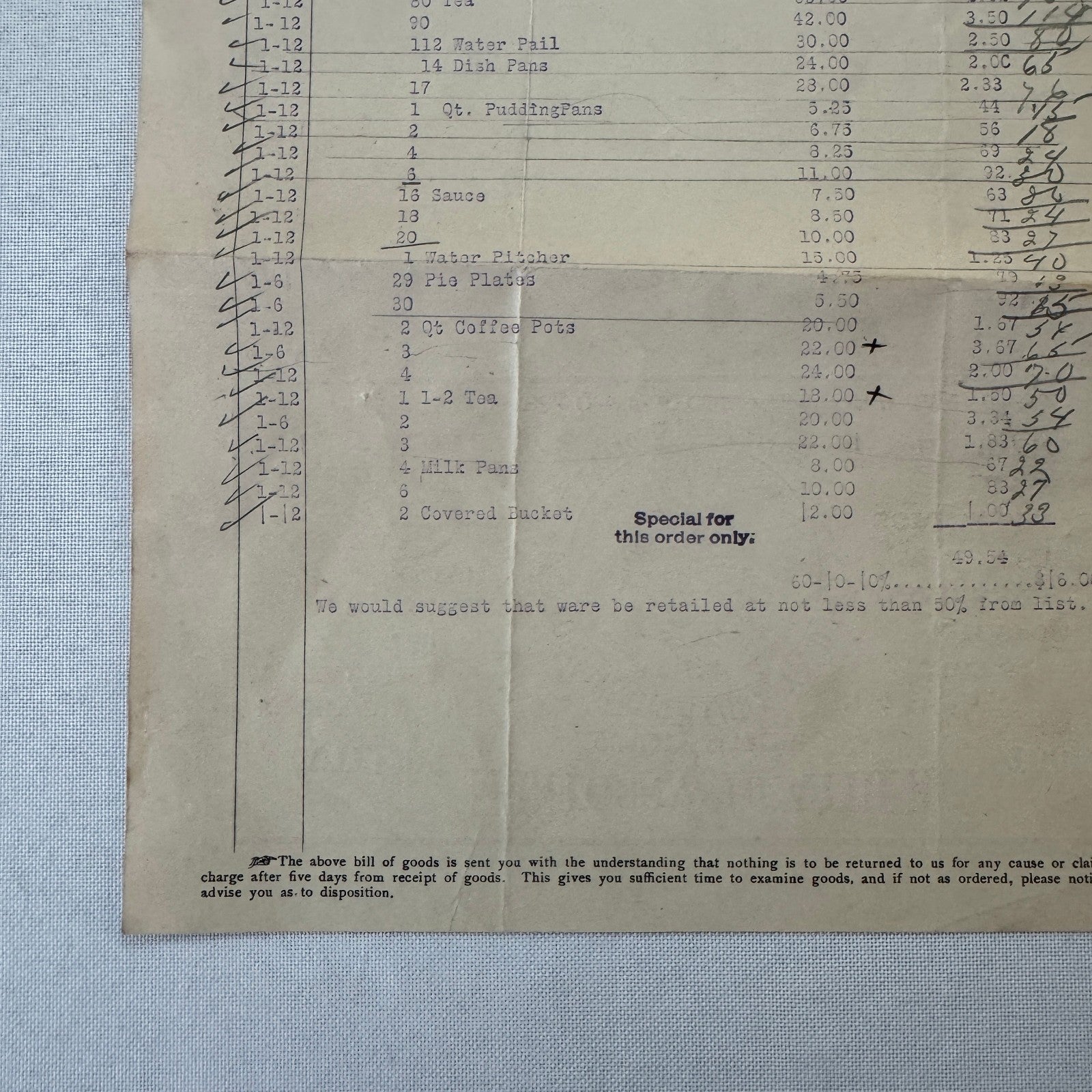 McIntosh Hardware Corporation Cleveland 1908 Receipt Invoice Document Antique
